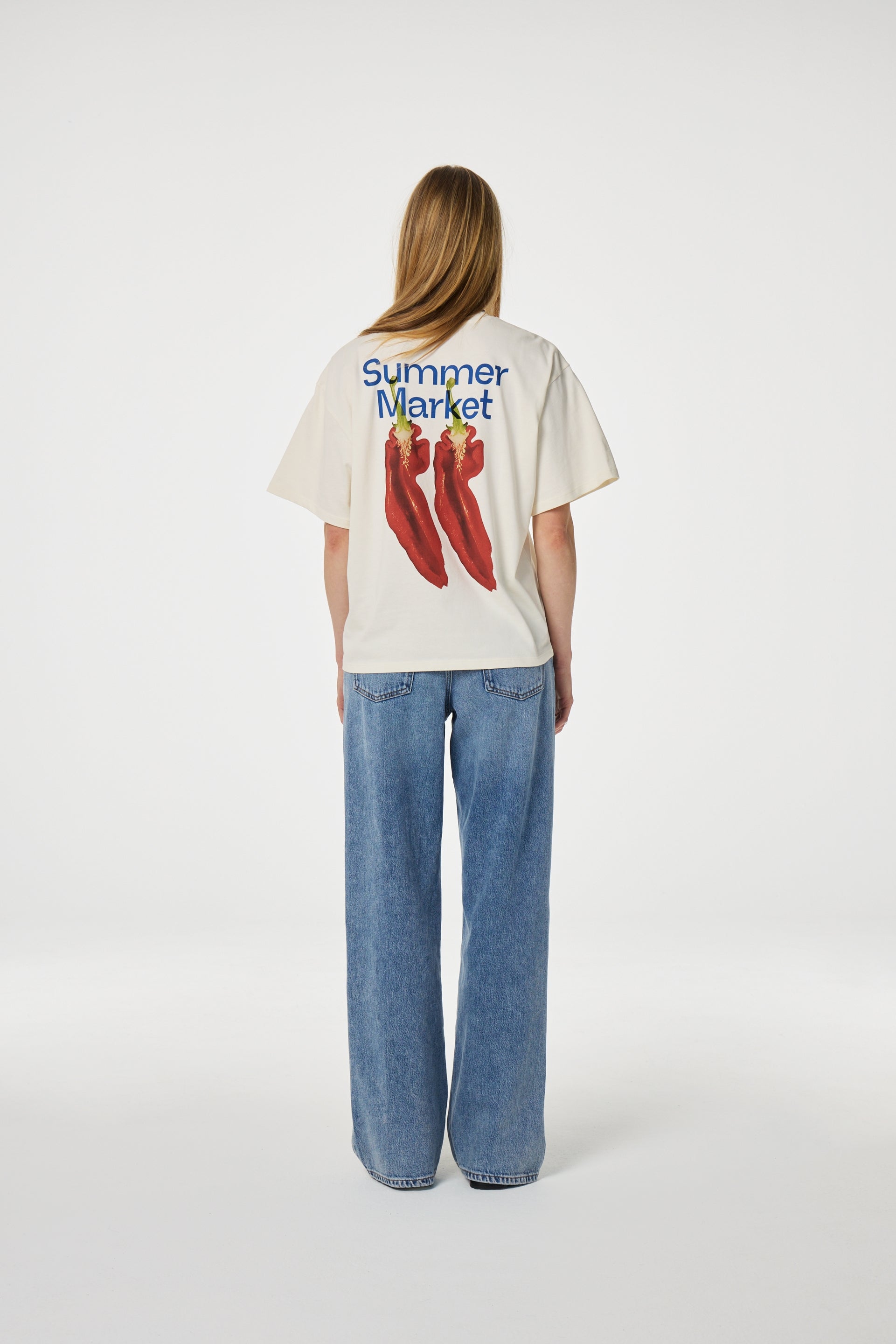 Market T-Shirt Pepper | Cosy White/Red