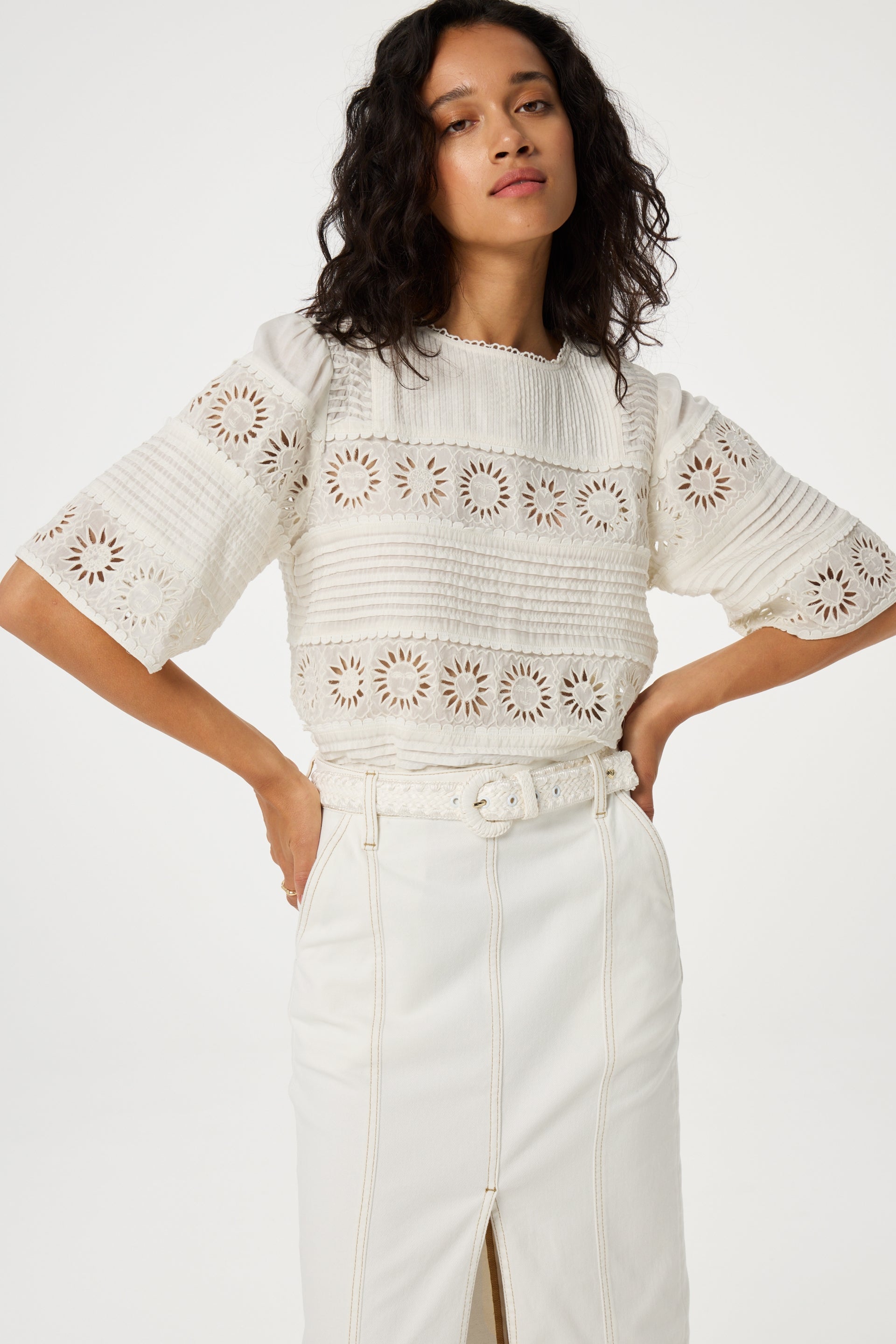 Raffia Belt | Cream White