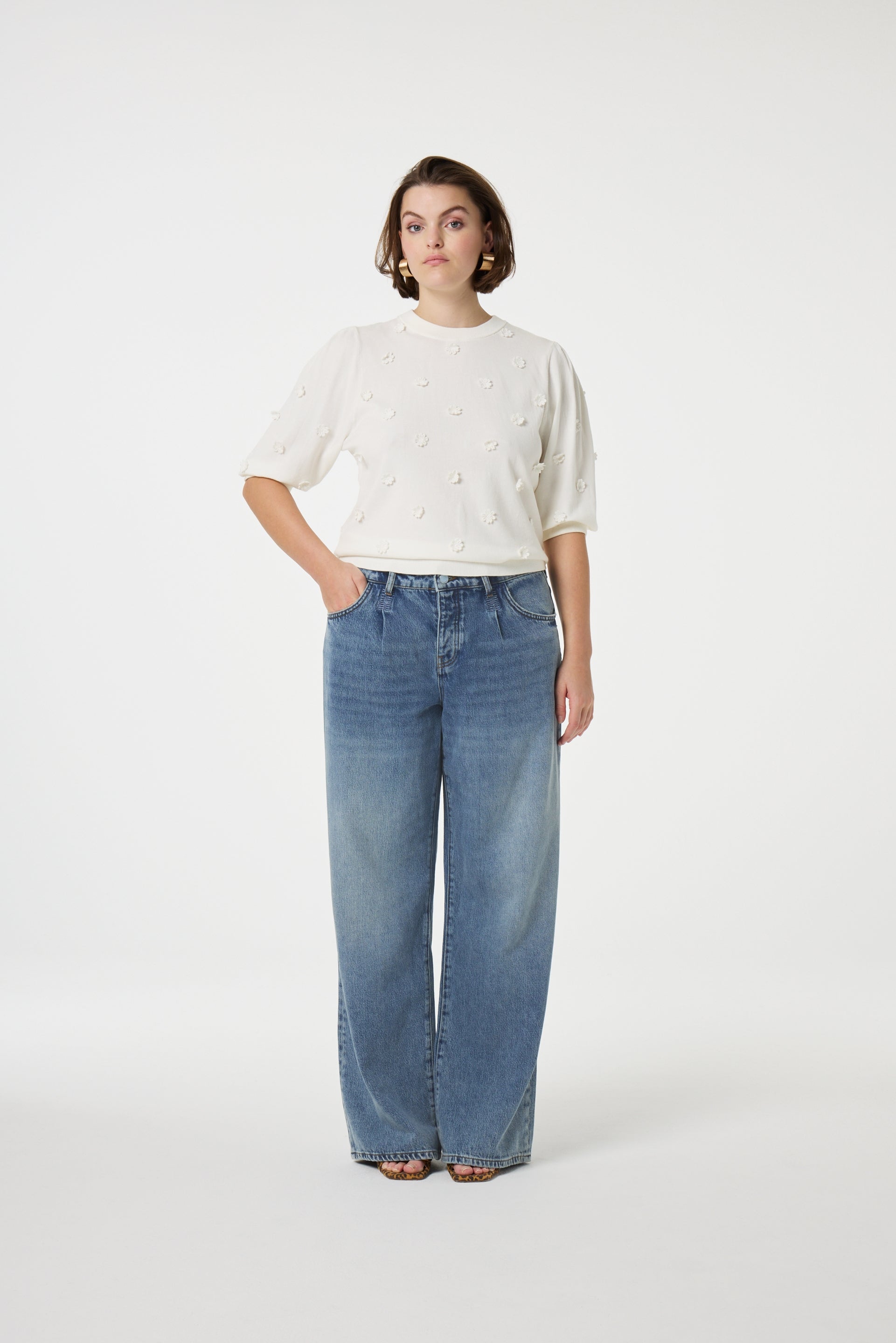 Hilly Patch Pullover | Cream White