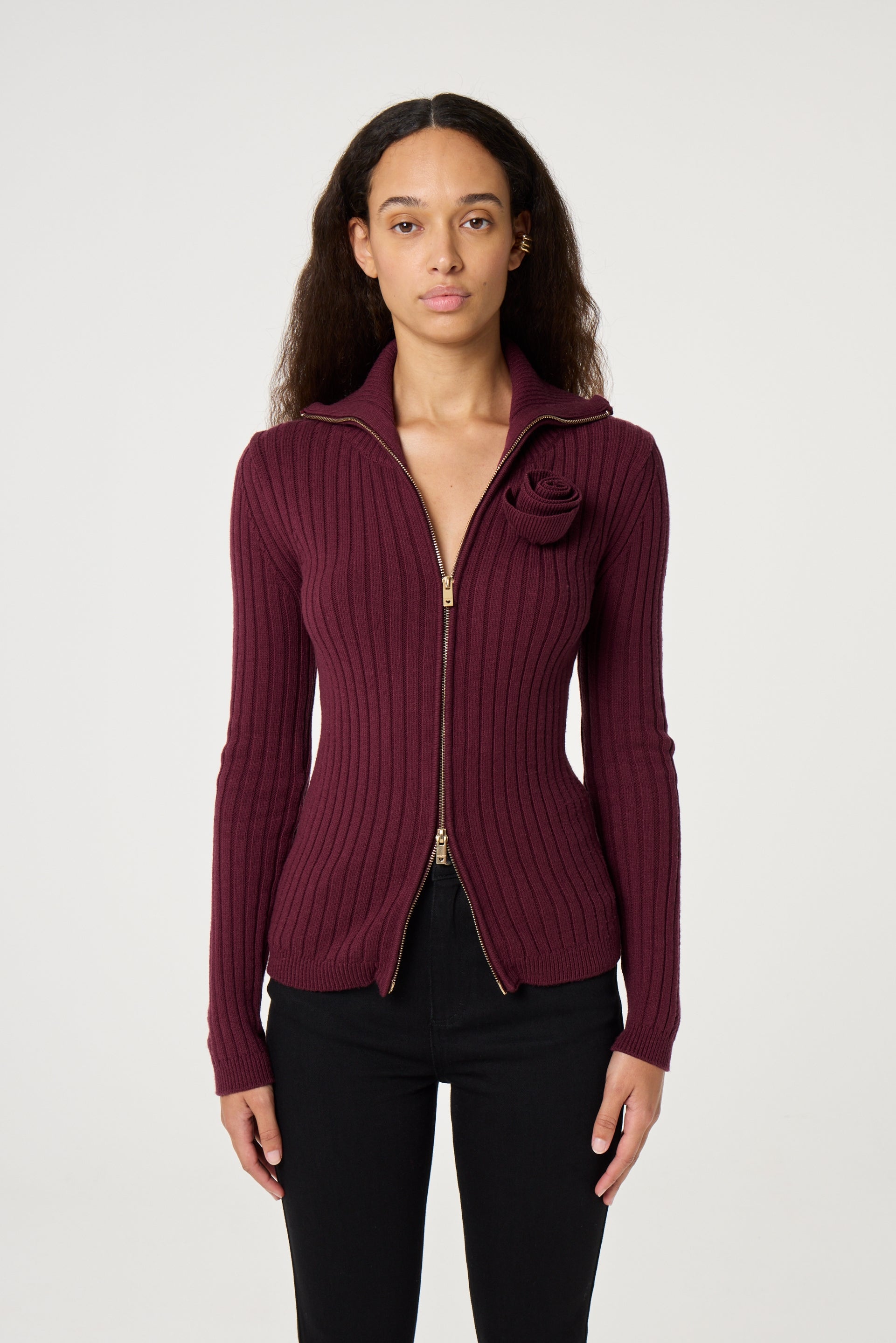 Vesta Cardigan | Deep Burgundy