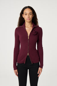 Vesta Cardigan | Deep Burgundy