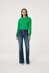 Molly Scrunch Pullover | Green Glimmer