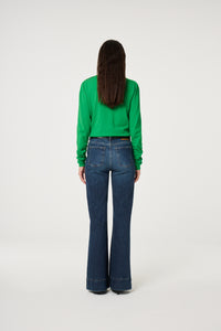Molly Scrunch Pullover | Green Glimmer