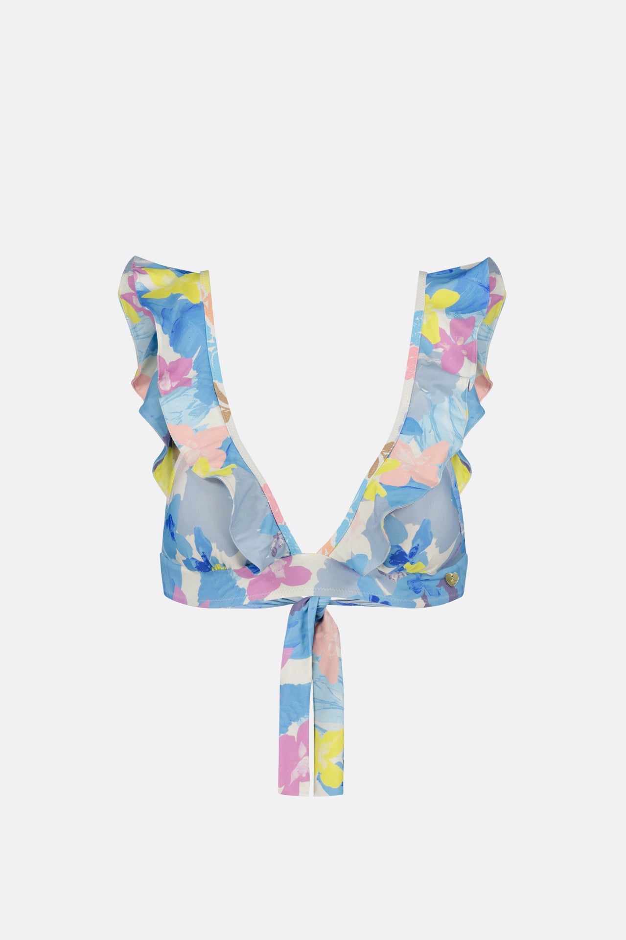 Heather Bikini Top | Cream White/Pool Blu