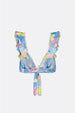 Heather Bikini Top | Cream White/Pool Blu