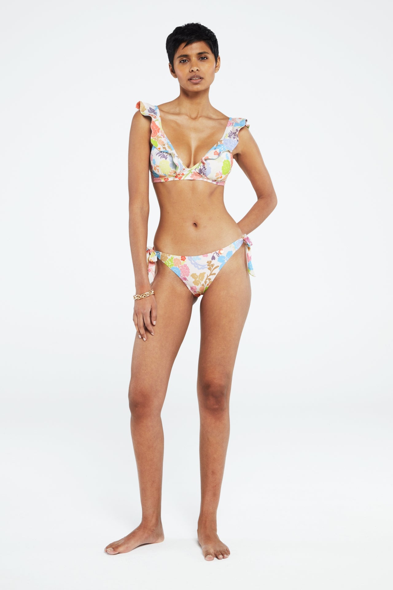 Beline Bikini Bottom | Cream White/Pink Pap