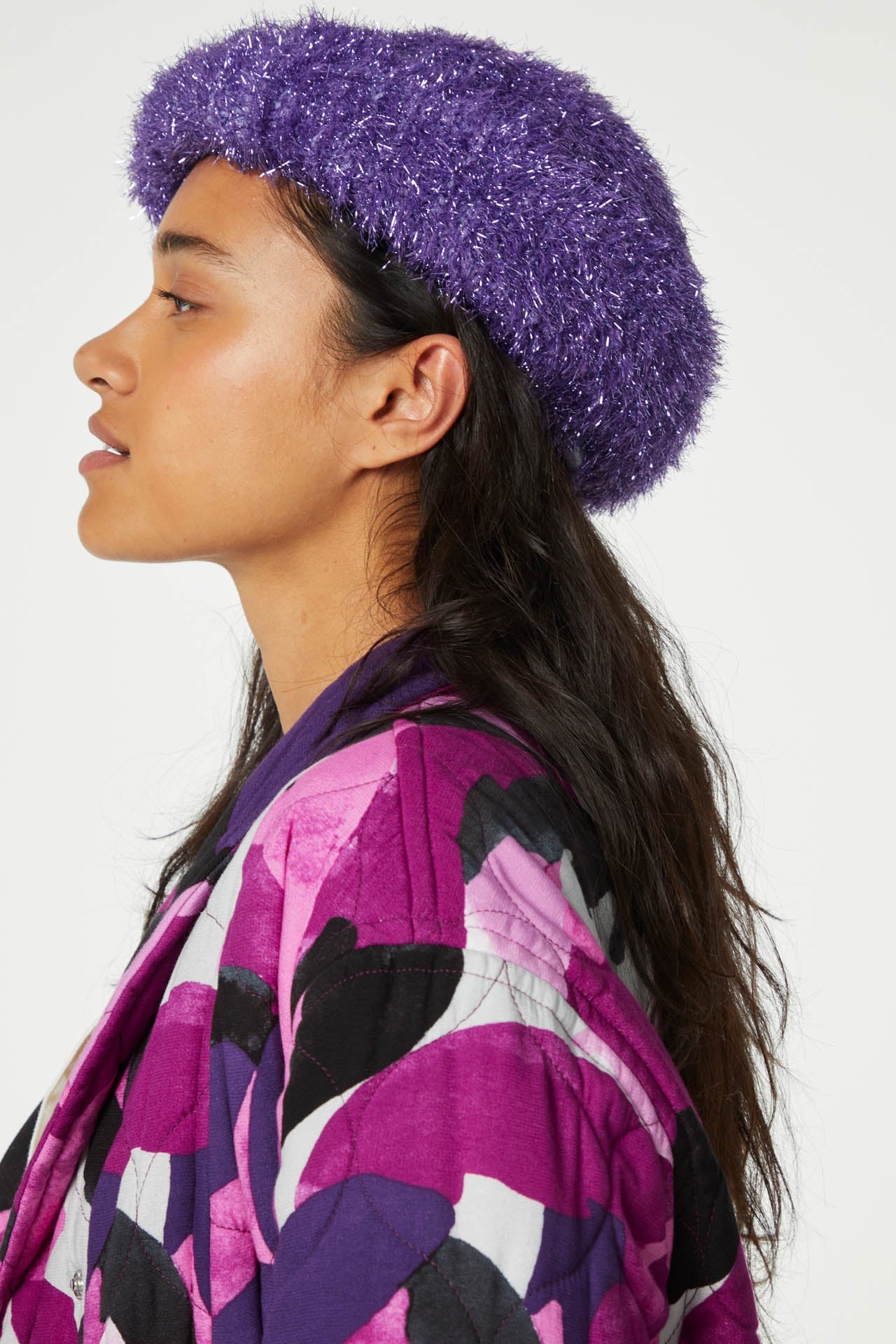 Kitty Beret | Eggplant