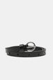 Cut It Out Small Heart Belt | Black Metallic