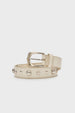 Play Of Studs Belt Leather | Cosy White