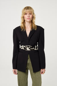Bold Cow Belt | Cosy White/Black