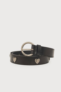 Hammered Heart Belt | Black