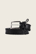 Sailen Lace-up Belt Croco | Black
