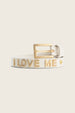 Studded Loveletter Belt | Cosy White