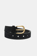 Cut It Out Heart Belt Suede/Leather | Black
