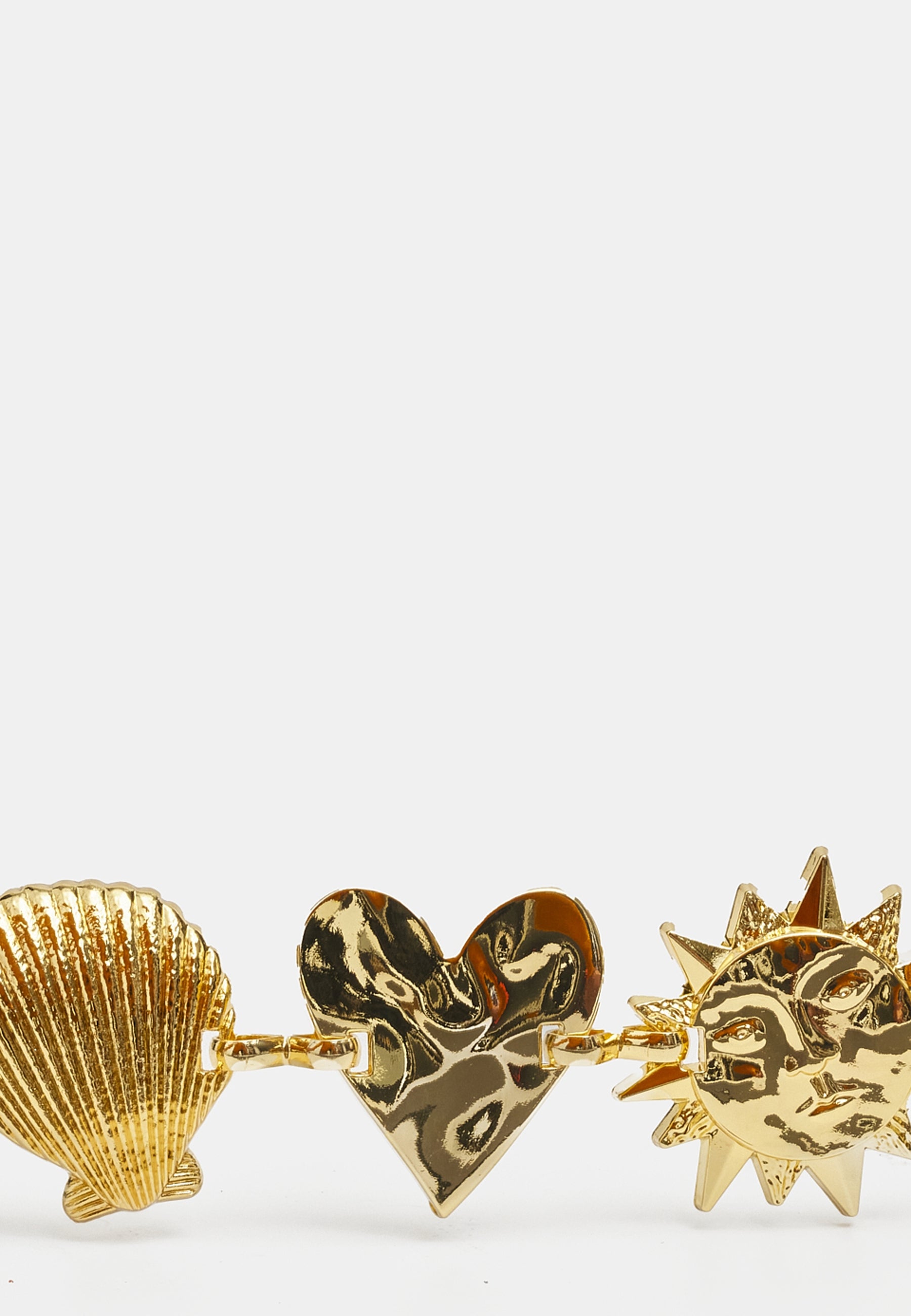 Cut It Out Heart Belt | Metallic Gold