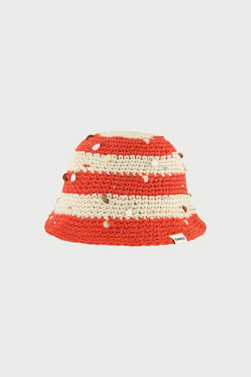 Camilo Hat | Cosy White/Tangerine Tango