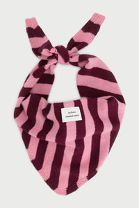 FC X CLÒIMH Wool Triangle Scarf | Burgundy/Pink