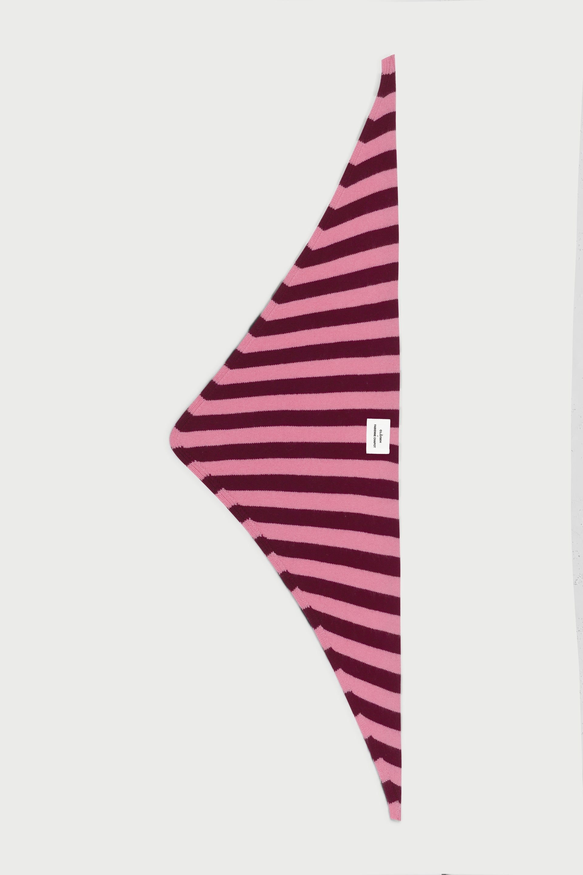 FC X CLÒIMH Wool Triangle Scarf | Burgundy/Pink