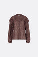 Bibi Long Sleeve Blouse | Black/Crazy Clay