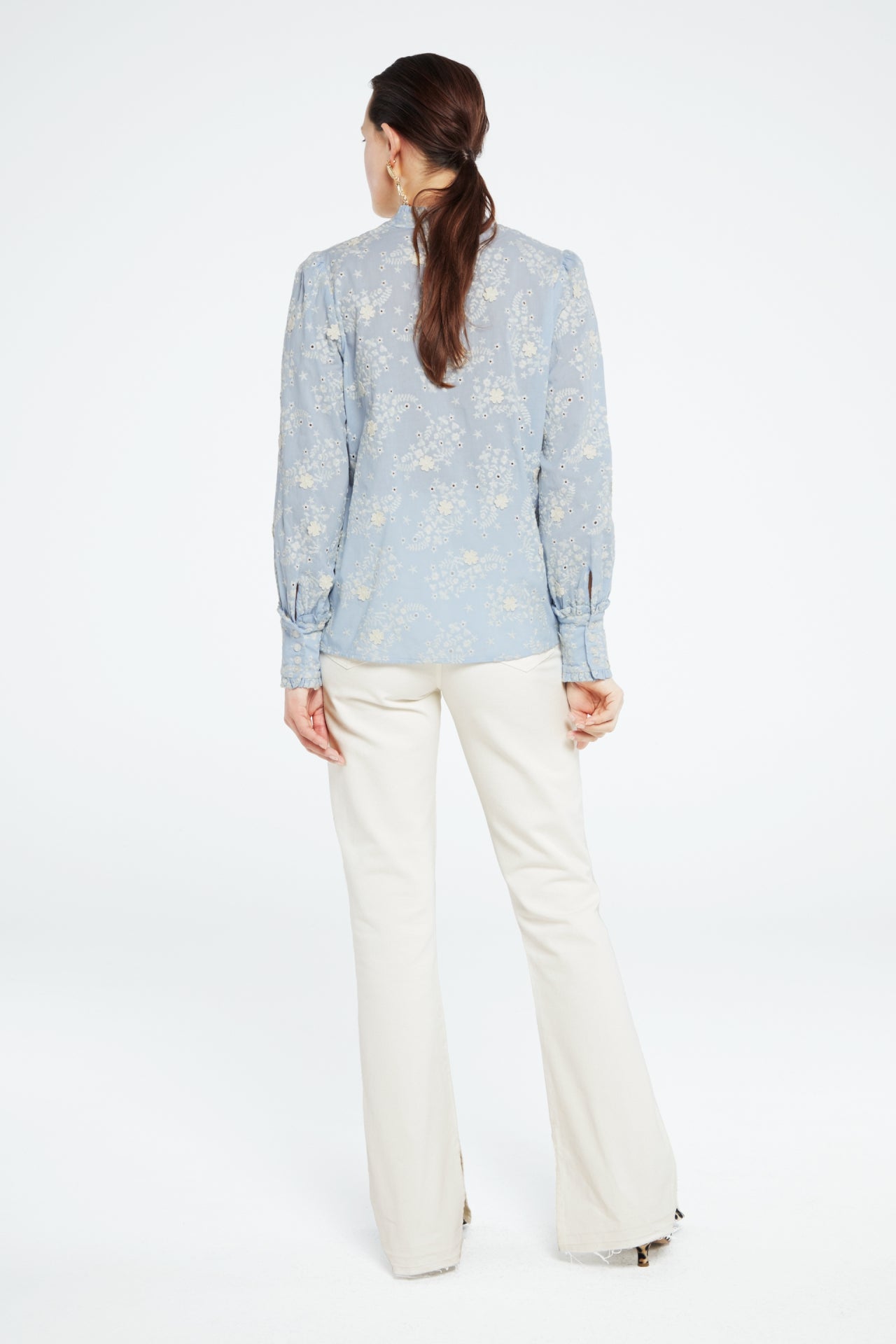 Brody Broderie Blouse | Summer Blue