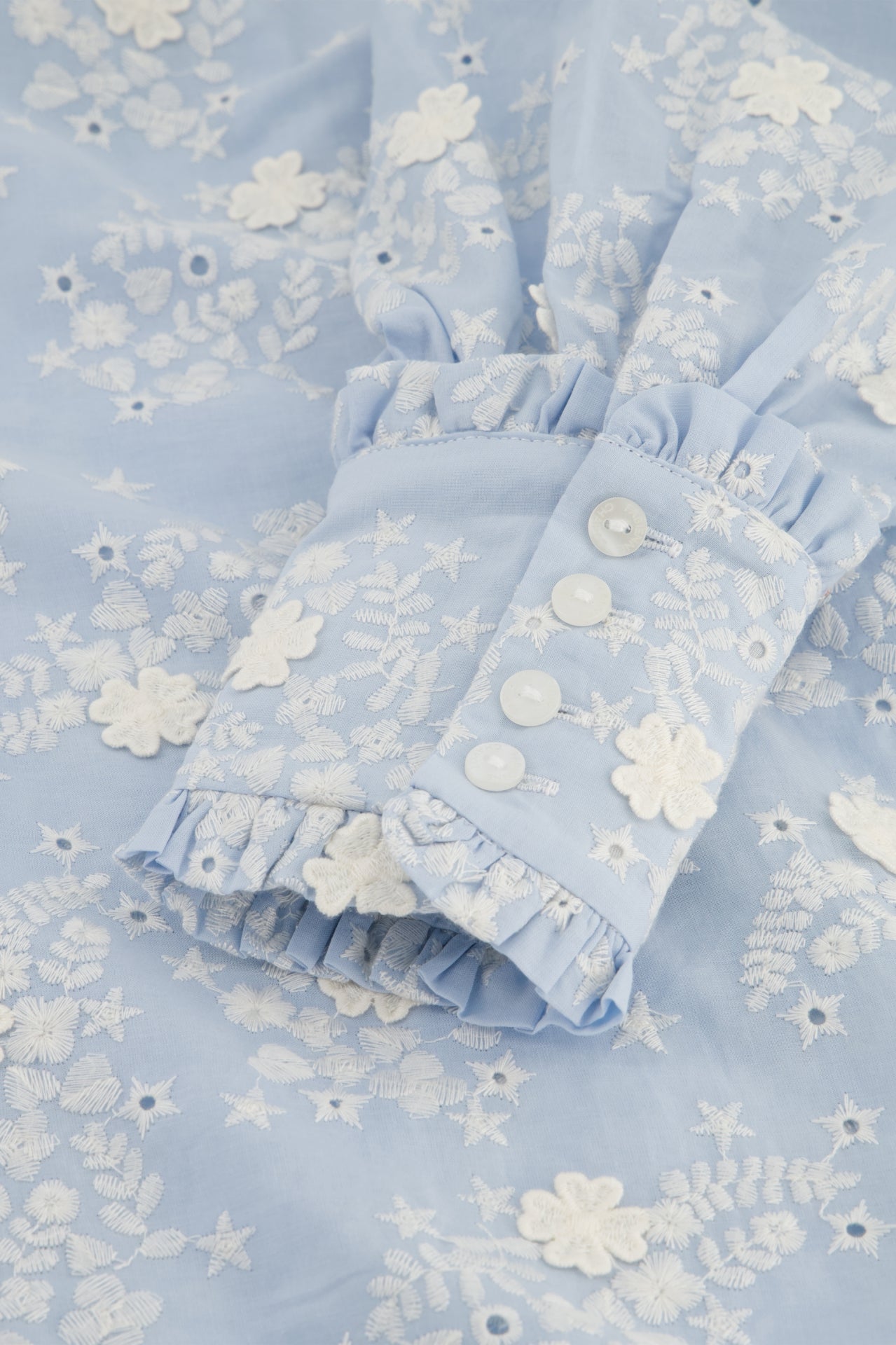 Brody Broderie Blouse | Summer Blue