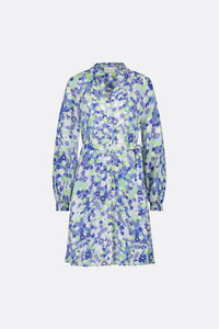 Dorien Frill Dress | Riad Blue/Acapulco G