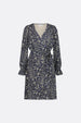 Isabella Short Dress | Creme Brulee/Blue Ma