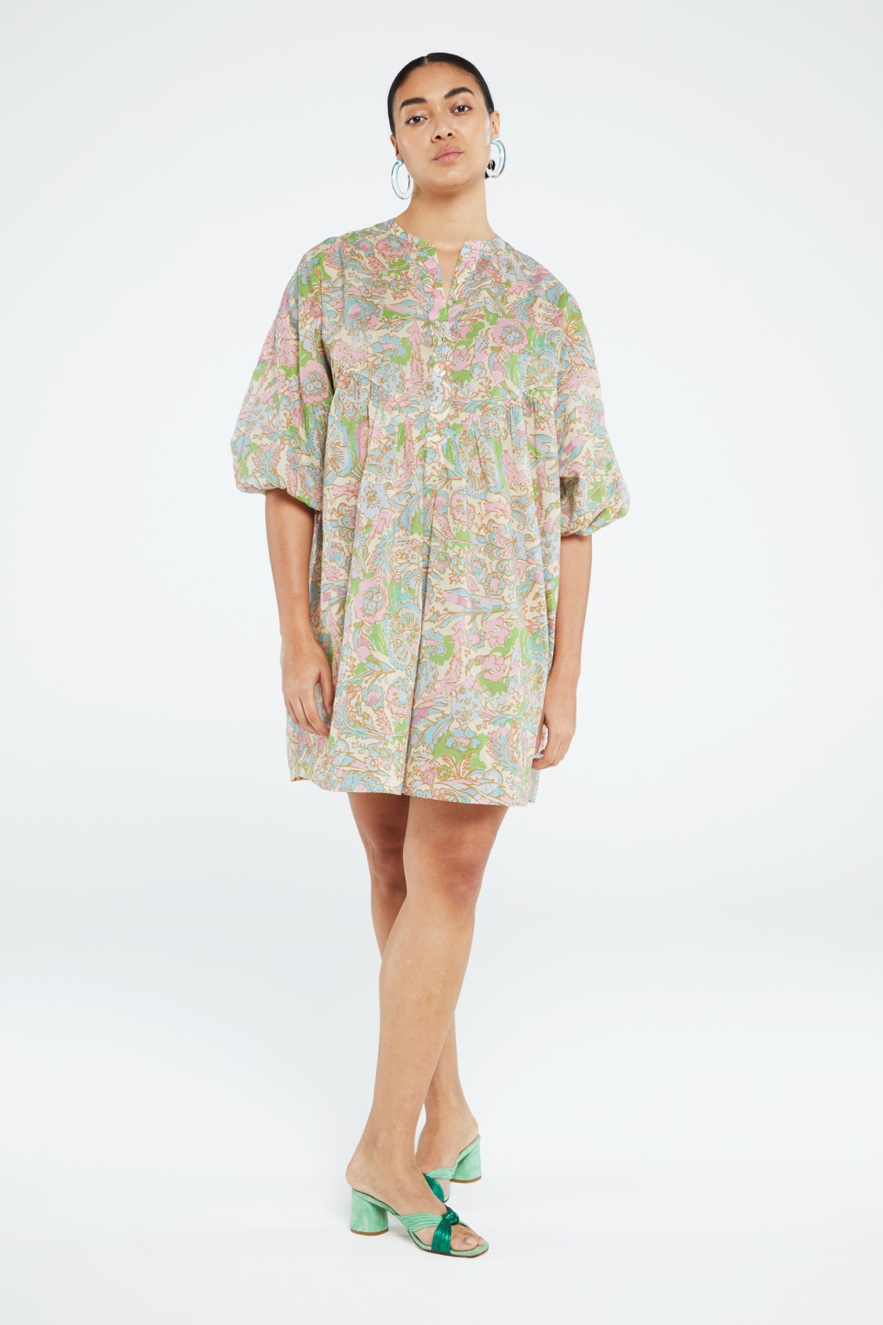 Dover Dress | Sandy Beach/Pink Can