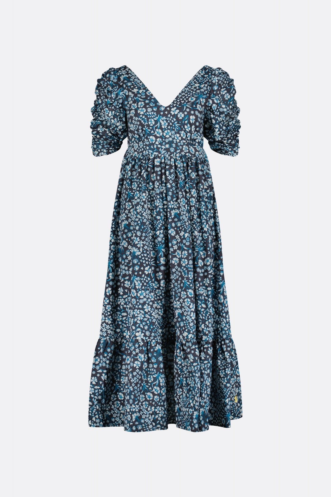 Flore Dress | Tasty Teal/Cream Whi