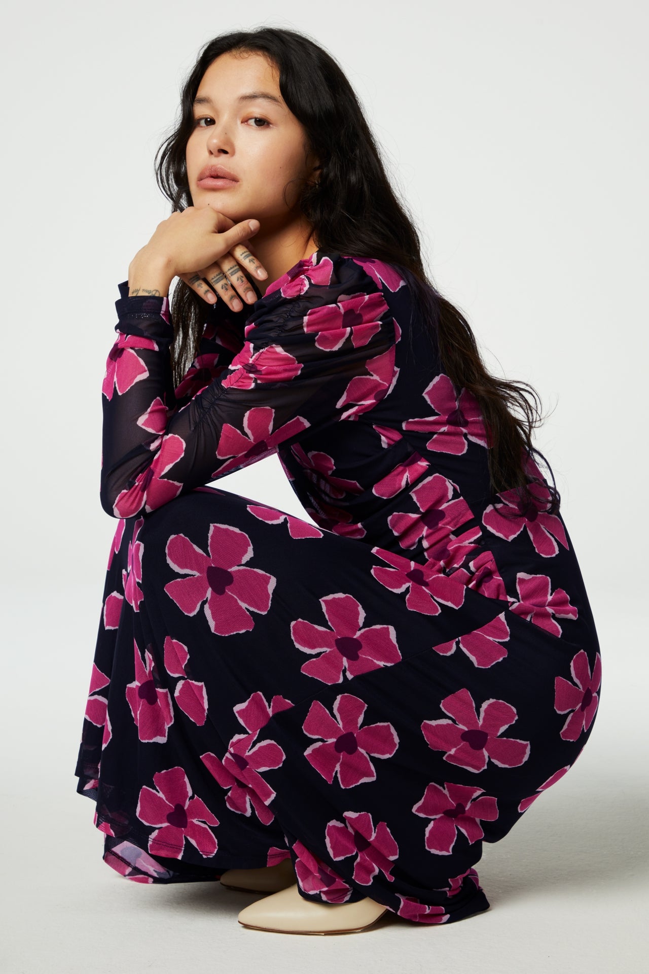 Bella Dress | Lollipop Pink/Black