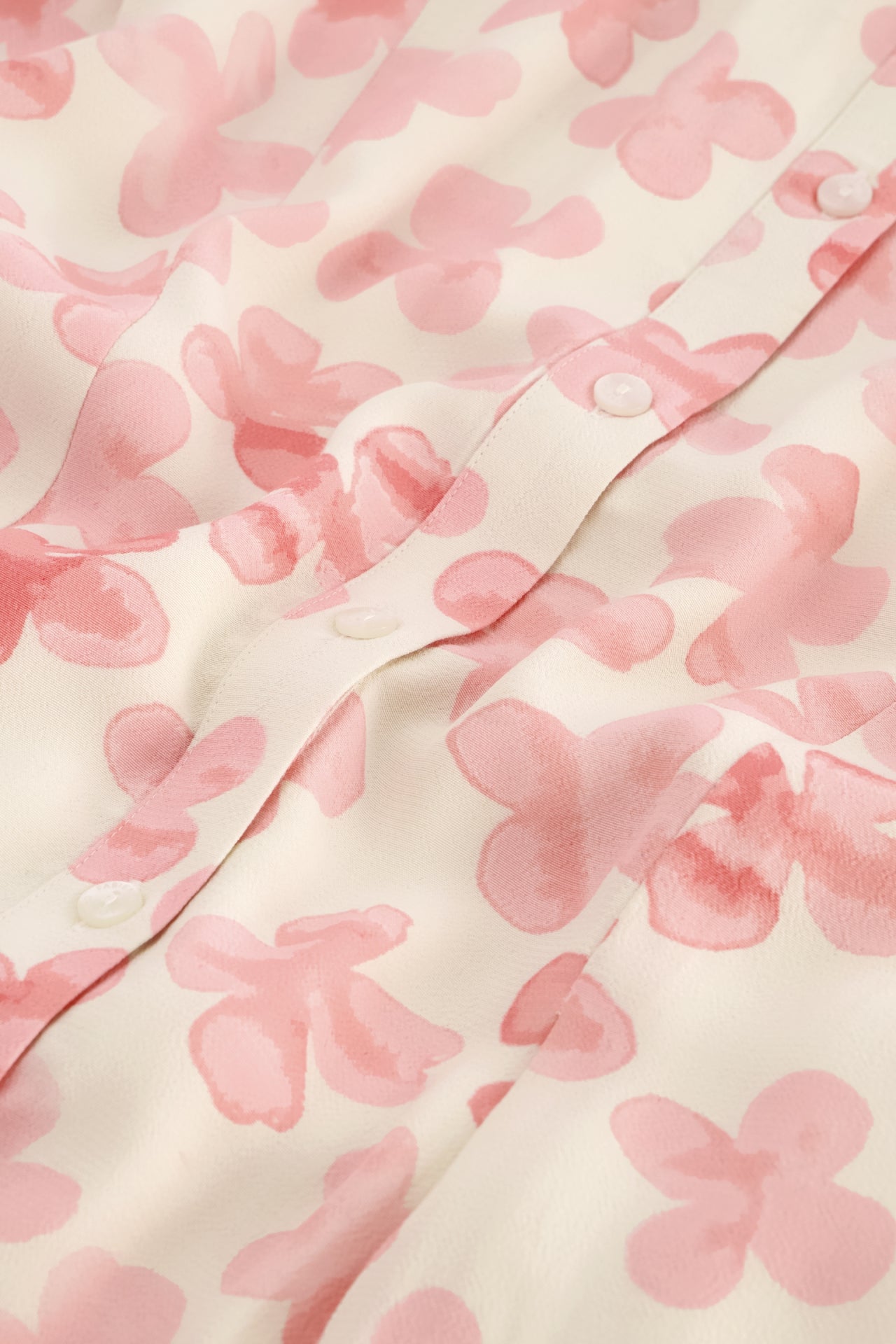 Girlfriend Butterfly dress | Cream White/Pink Gra