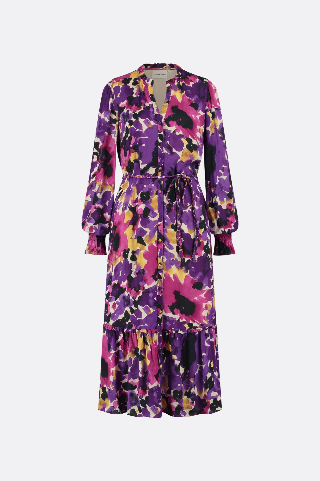 Marilene Dress | Creme Brulee/Eggplan