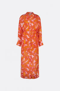 Denis Dress | Mandarin Orange/Pink