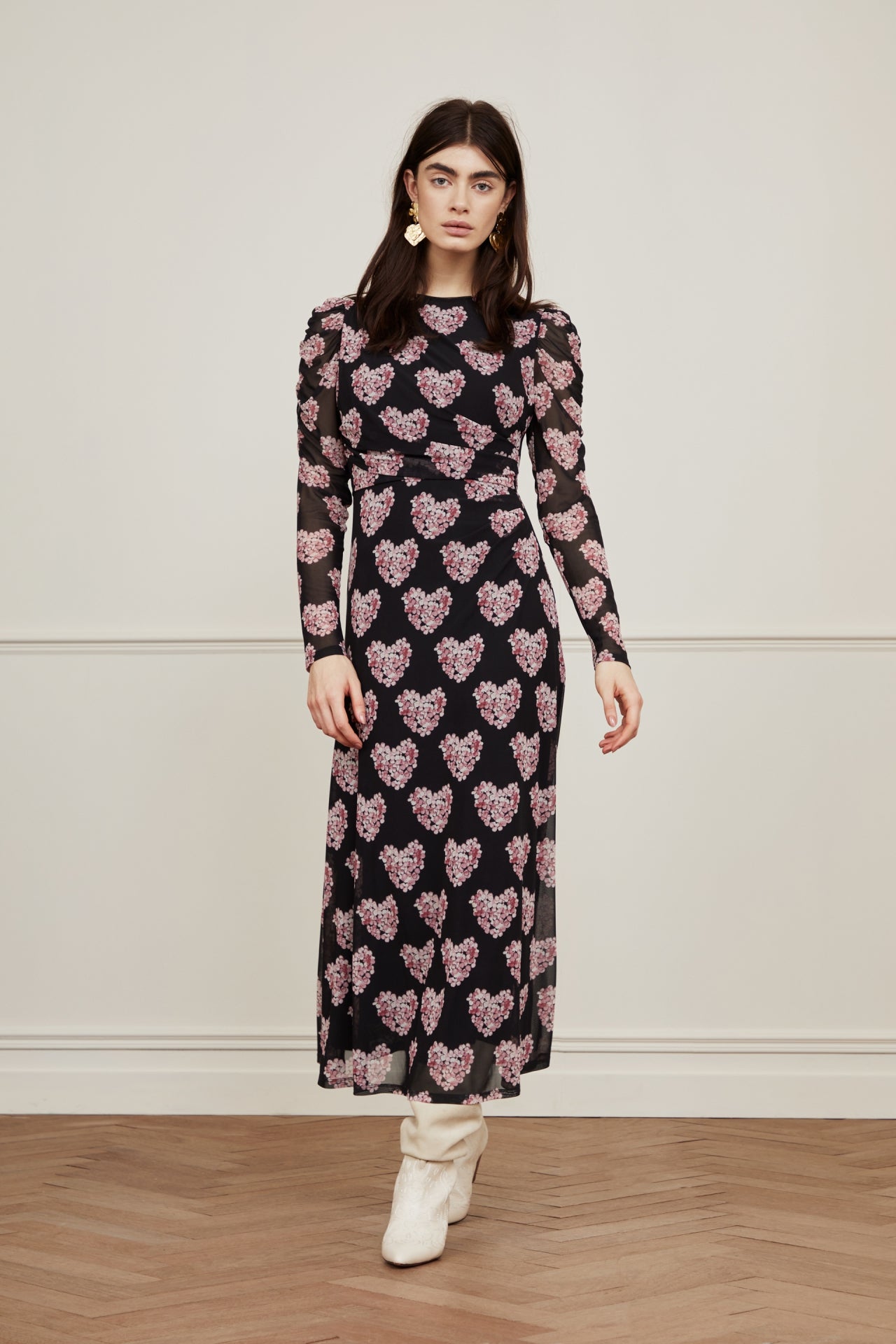 Bella Dress | Black/Antique Pink