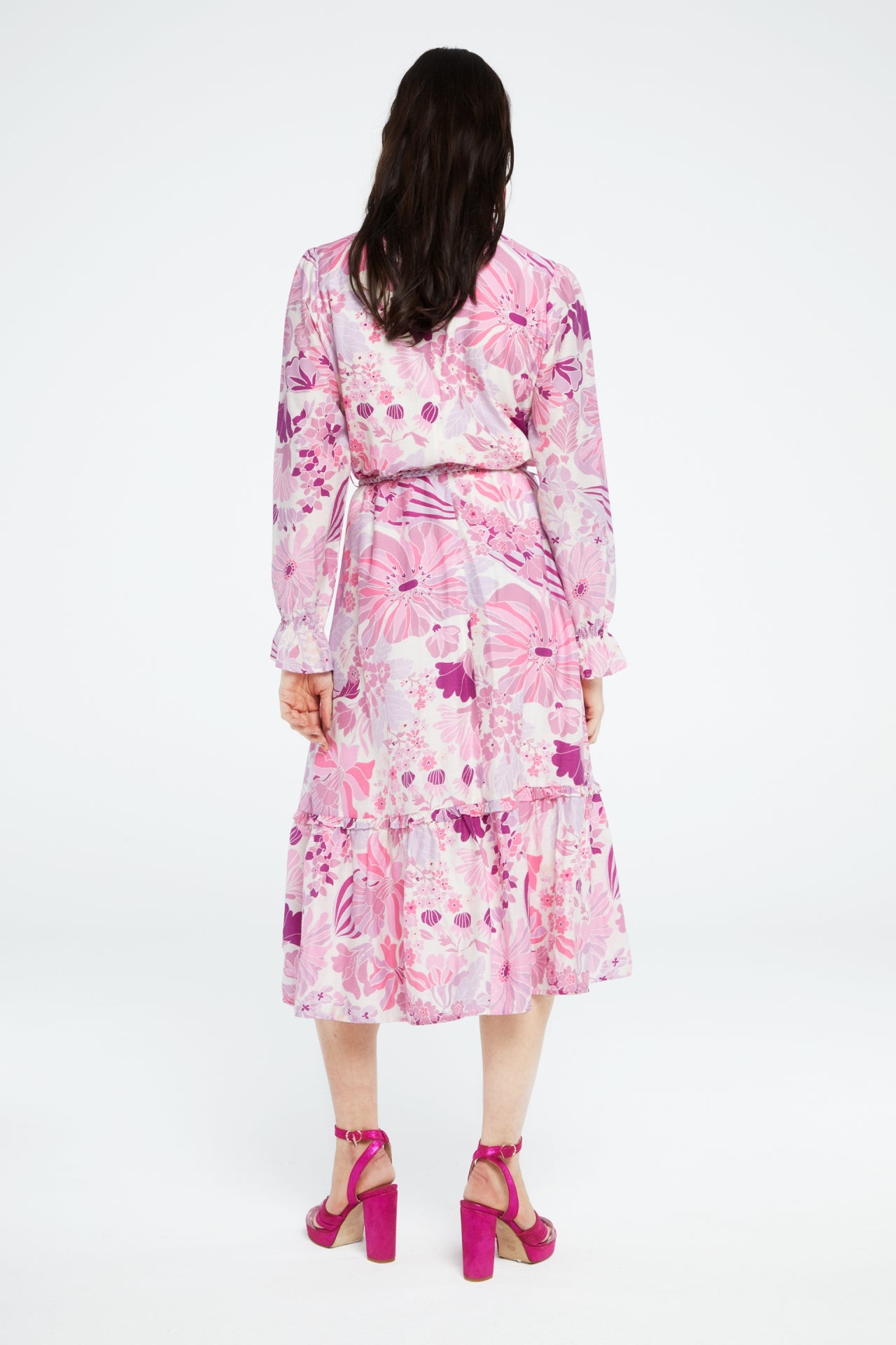 Marilene Dress | Warm White/Pink Cand