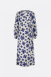 Nia Dress | Cream White/Blue Nig