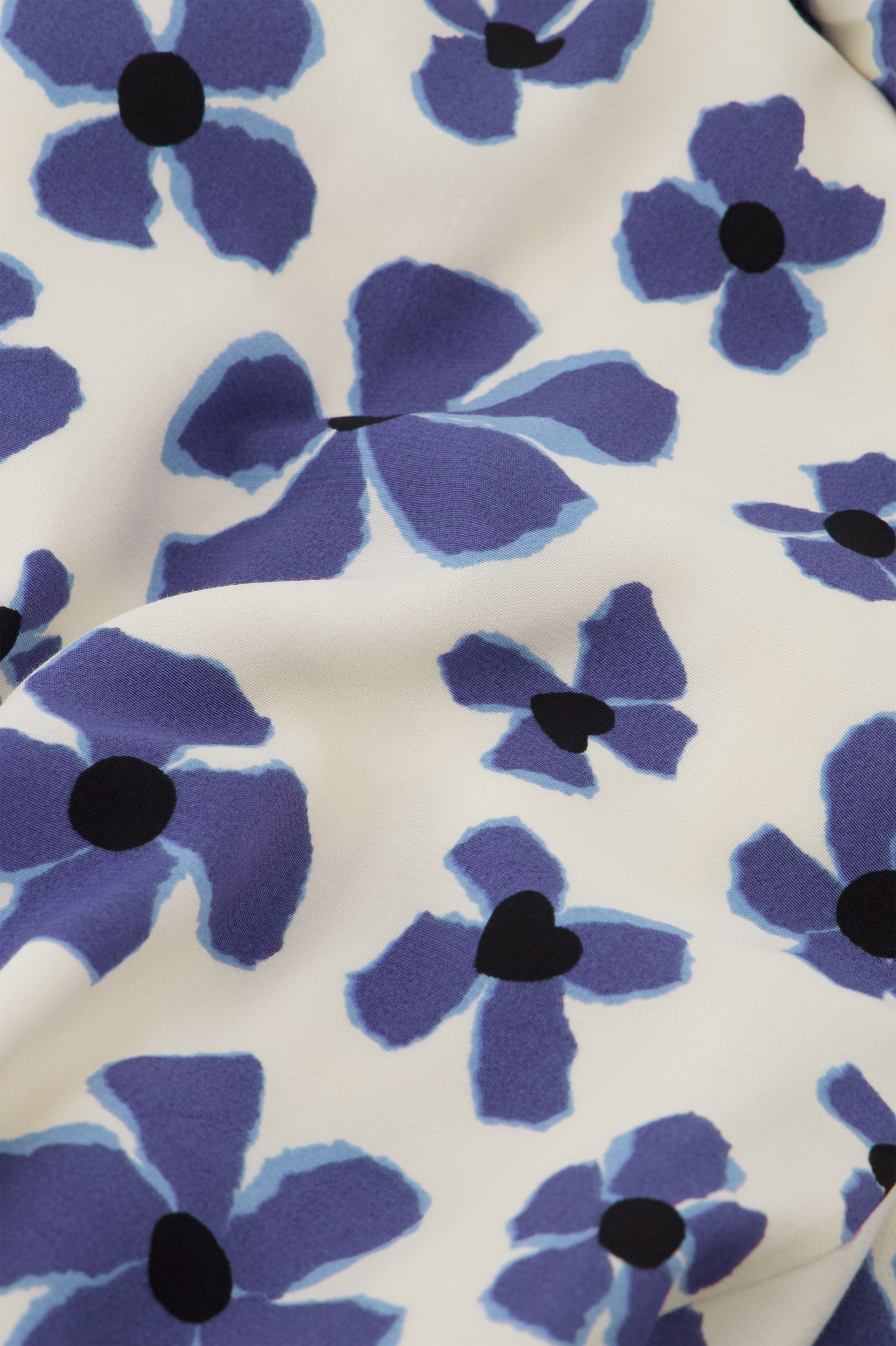 Nia Dress | Cream White/Blue Nig