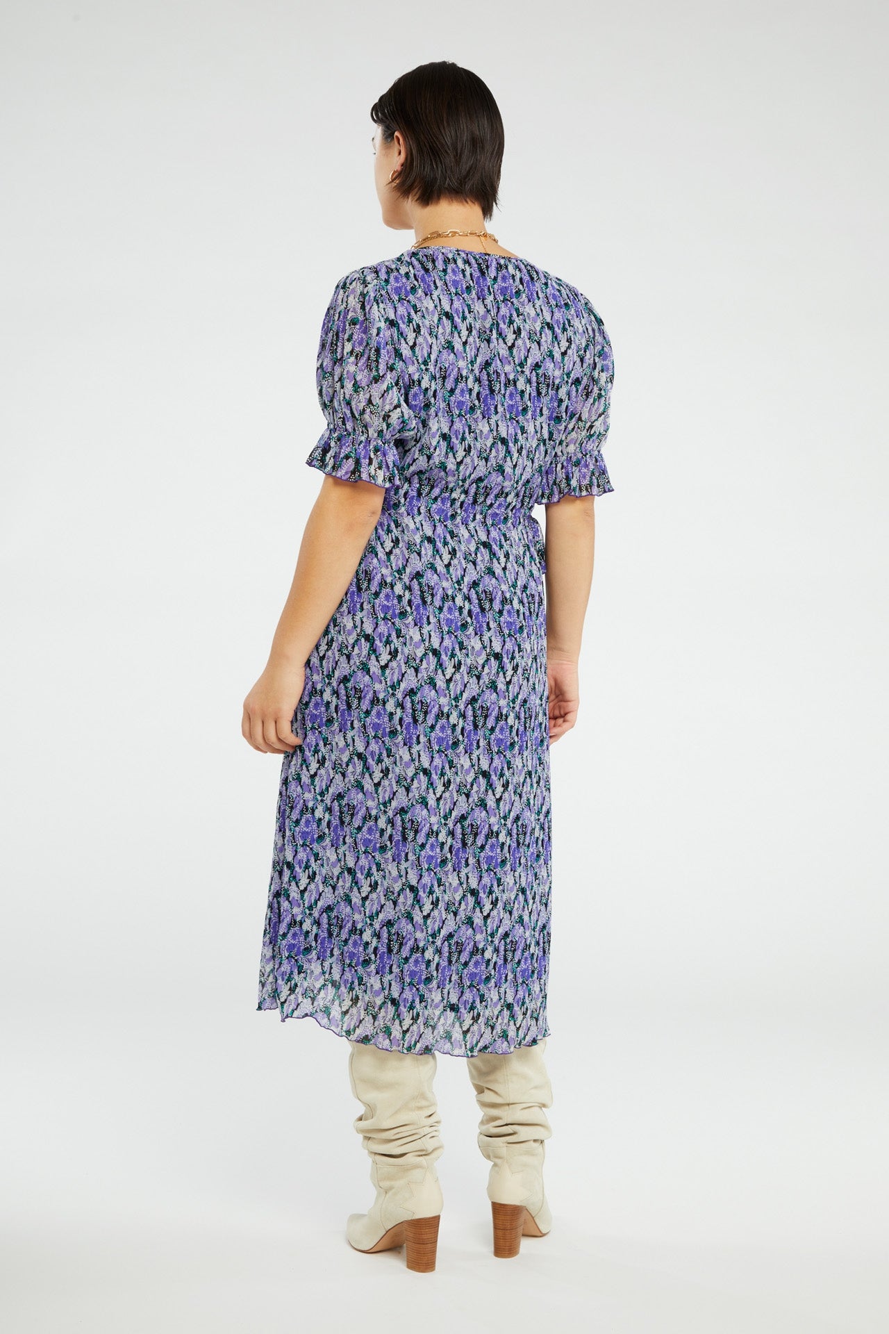 Pauline Dress | Poppy Purple/Cream W