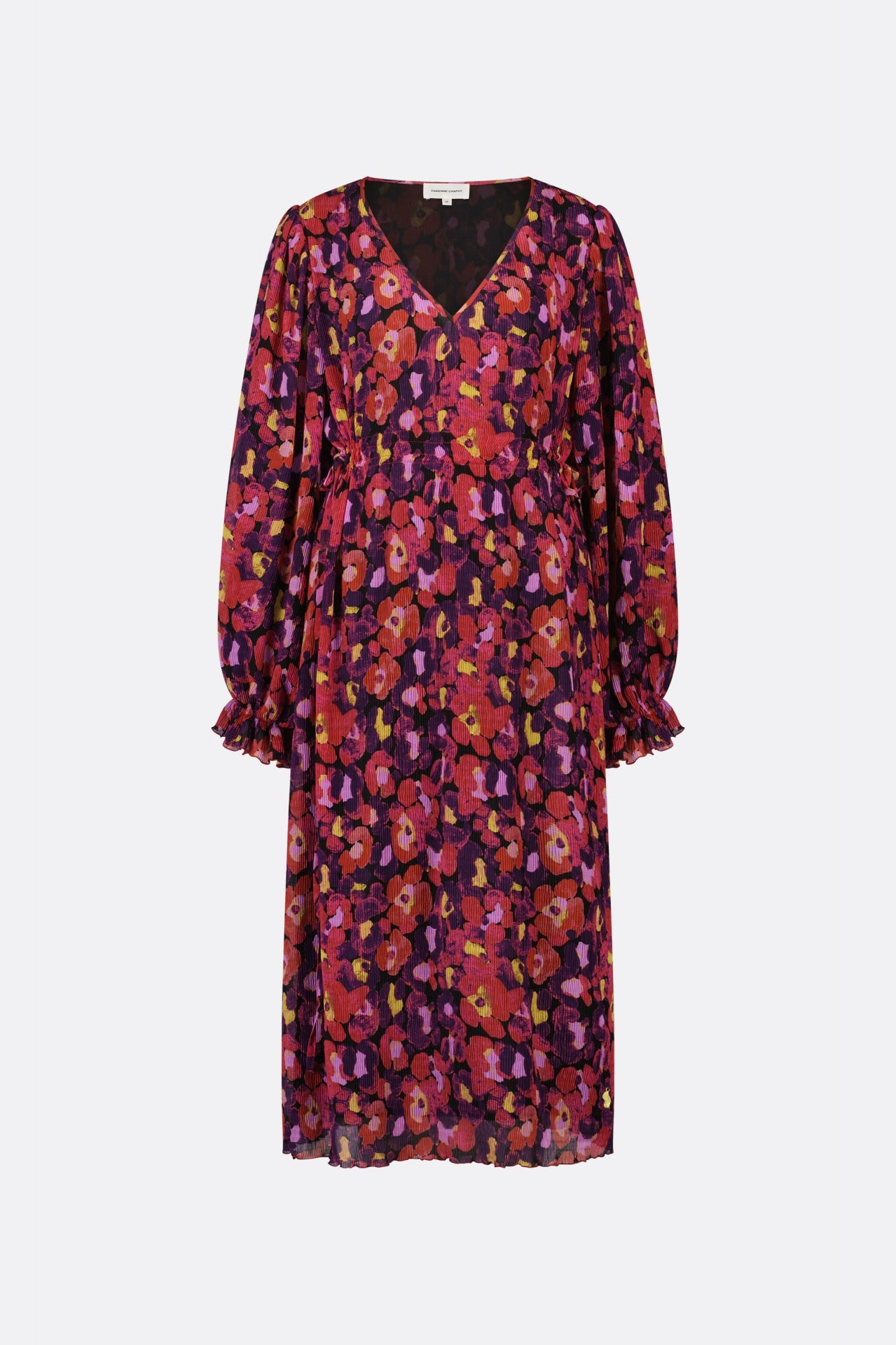 Pauline LS Dress | Sunset Orange/Black