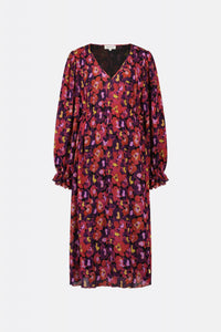 Pauline LS Dress | Sunset Orange/Black