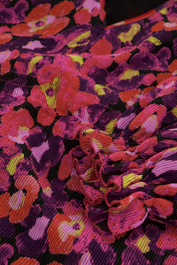 Pauline LS Dress | Sunset Orange/Black