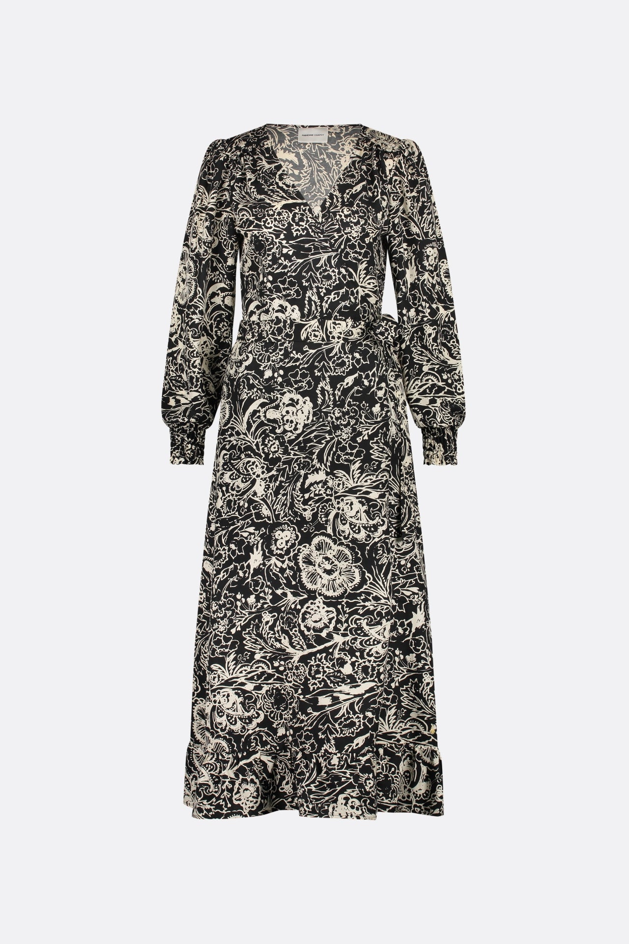 Natalia Dress | Black/Warm White