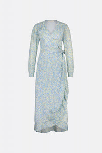 Natasja Frill dress | Cream White/Riad Blu