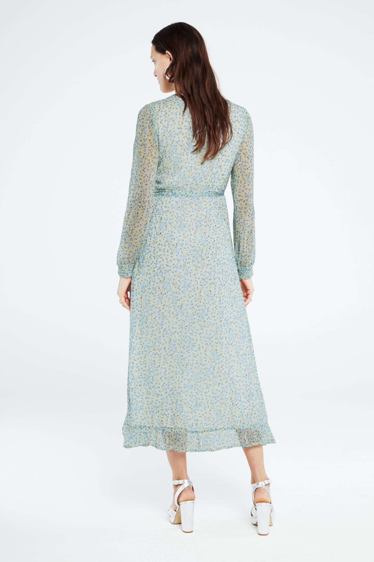 Natasja Frill dress | Cream White/Riad Blu