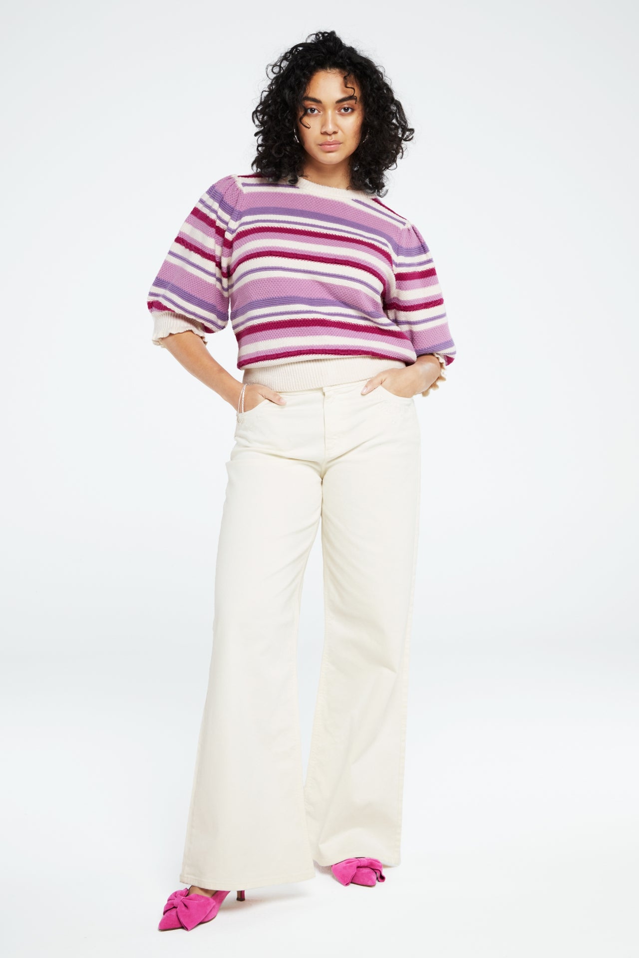 Eva Wide Leg | Cream White
