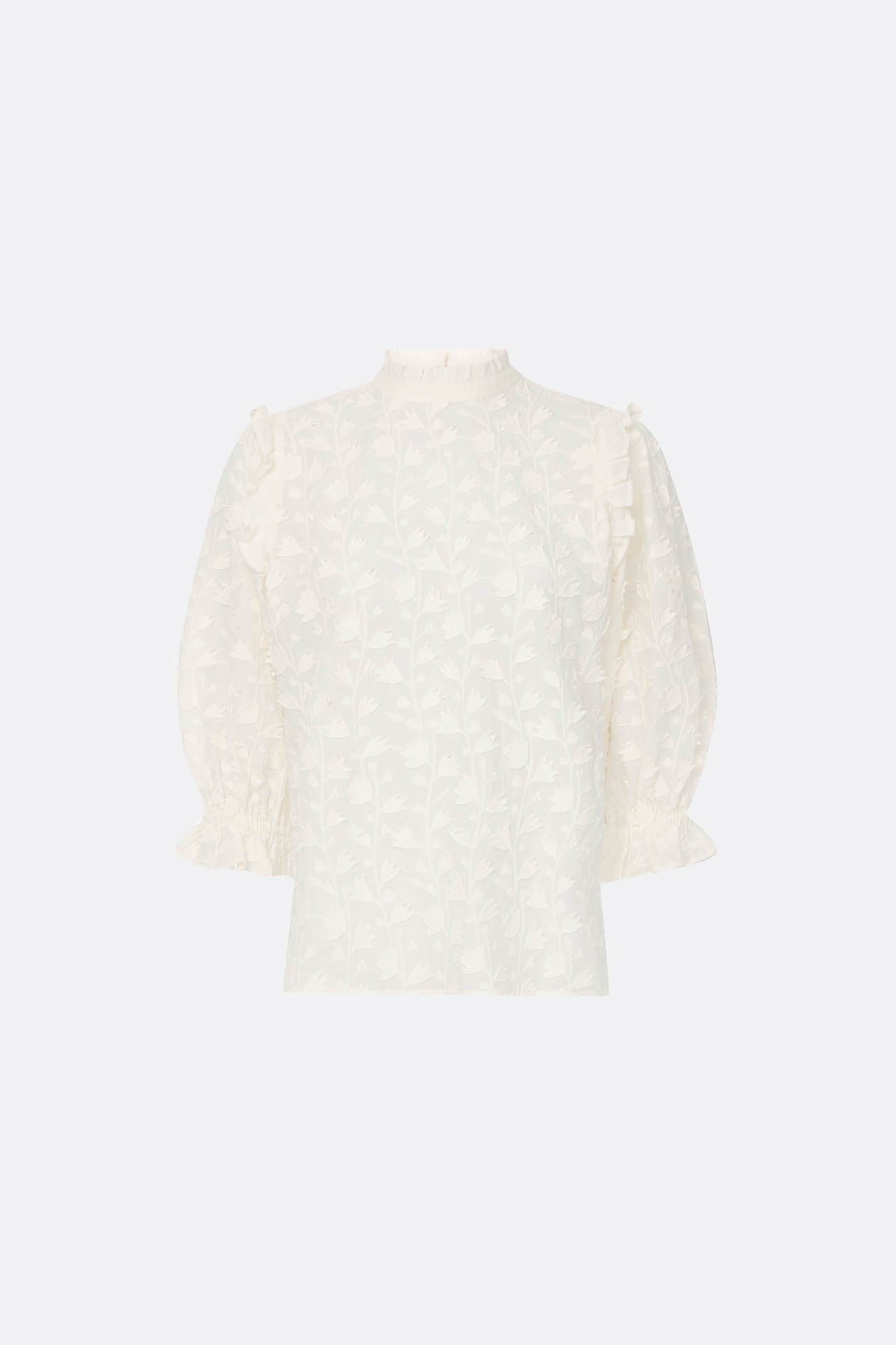 Fien Broderie Top | Cream White
