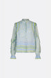 Etje Blouse | Cream White/Riad Blu