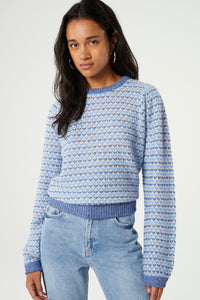 Rose LS Pullover | Cornflower Blue