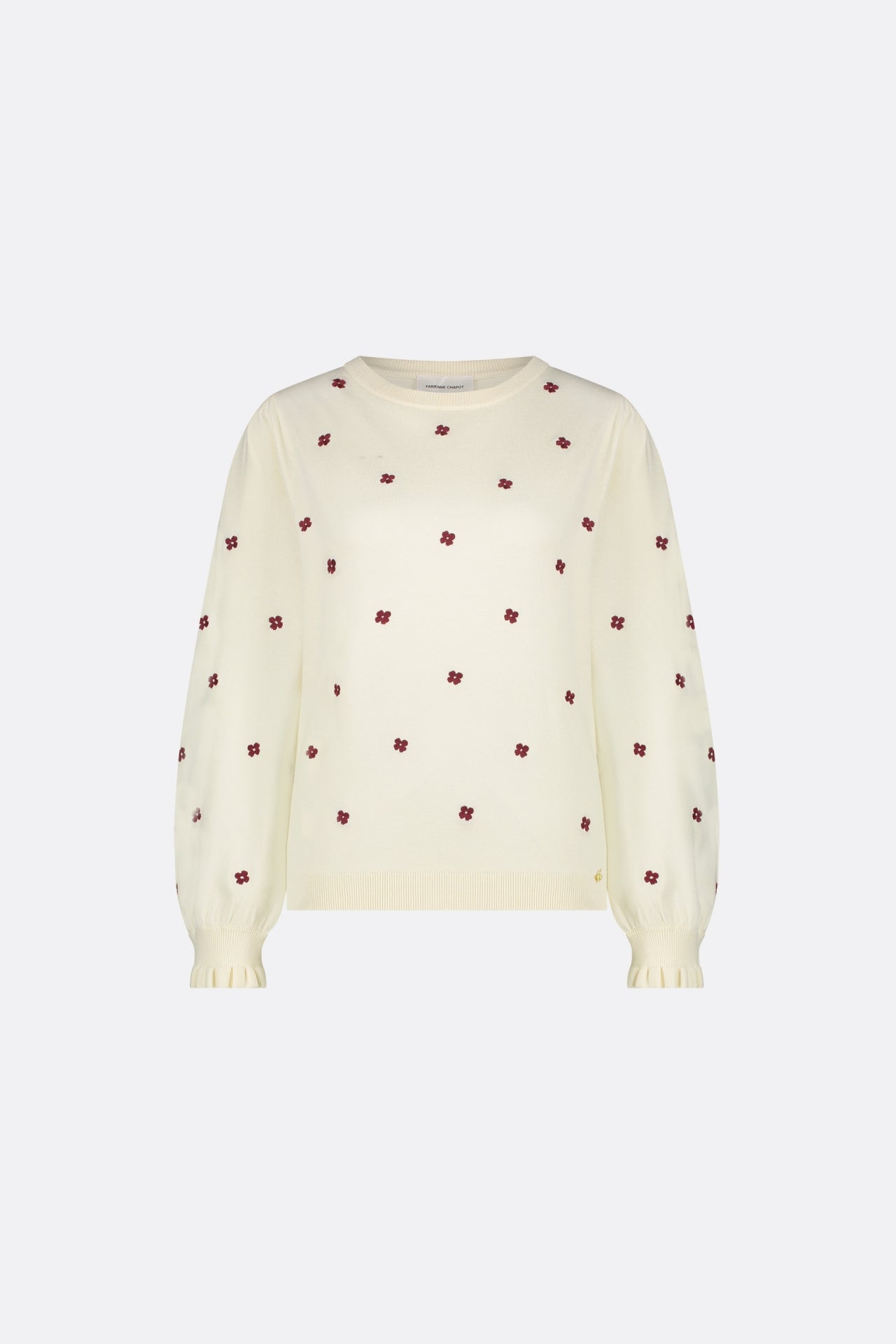 Holly Pullover | Cream White/Aubergin