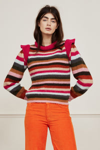 Rainbow Pullover | Mountain Green/Orang
